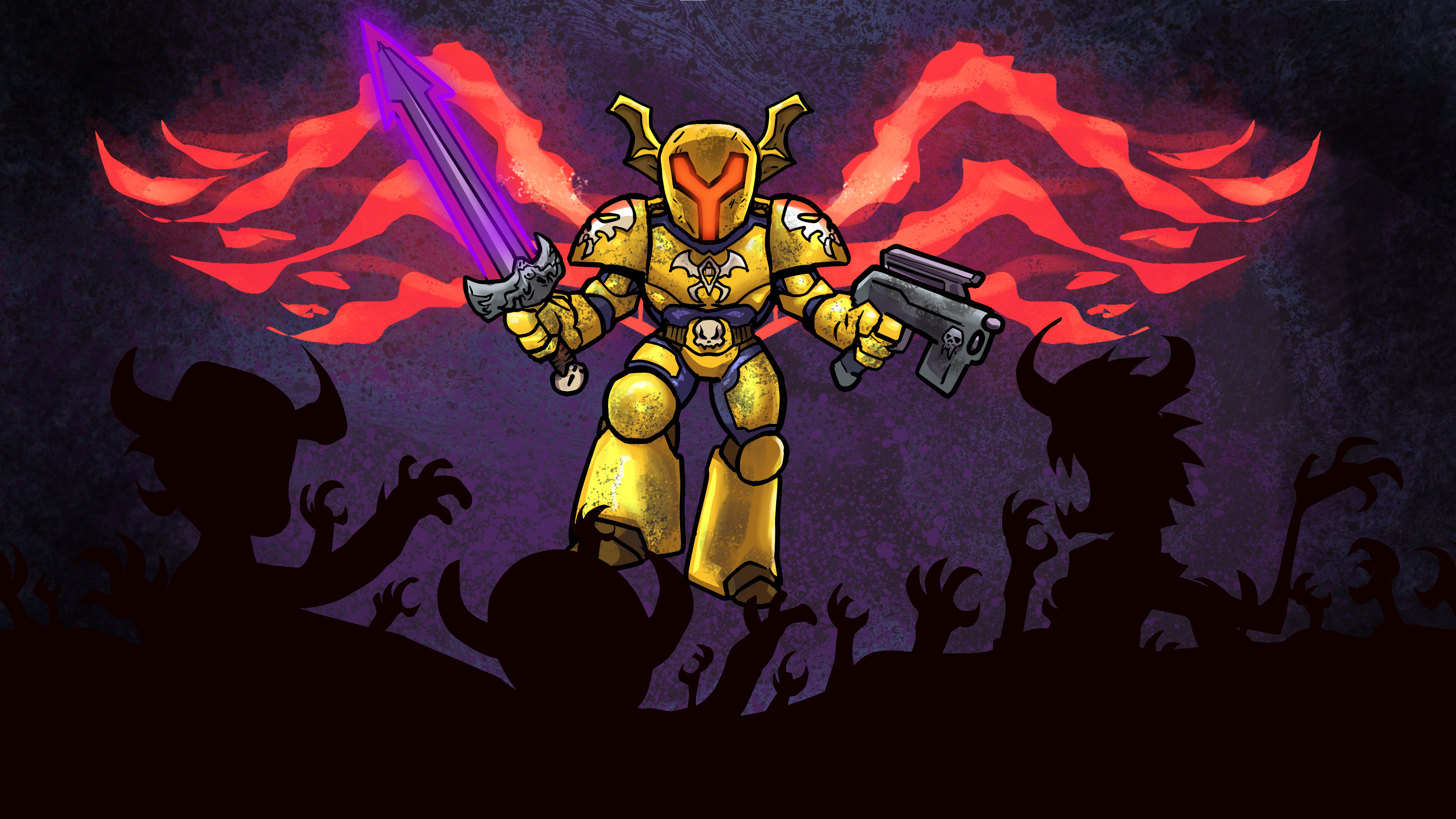 Steam Hero Image - Original dark fantasy comic illustration by Bo T. K. Michelsen (Knight of Ink)
